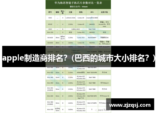 apple制造商排名？(巴西的城市大小排名？)
